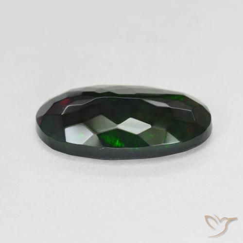 Opale nero Multicolore naturale da 3.33 ct, Ovale, Traslucido