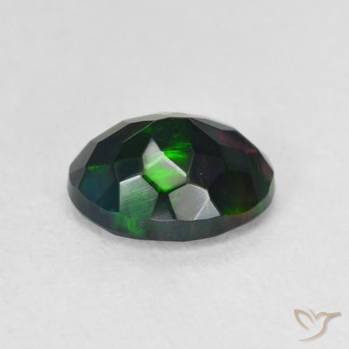 Opale nero Multicolore naturale da 0.92 ct, Ovale, Traslucido