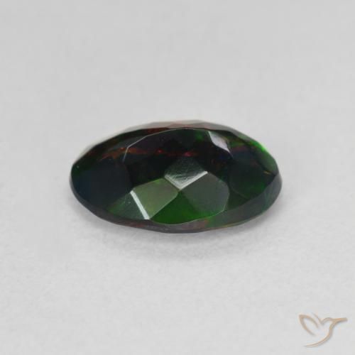 Opale nero Multicolore naturale da 1.19 ct, Ovale, Traslucido