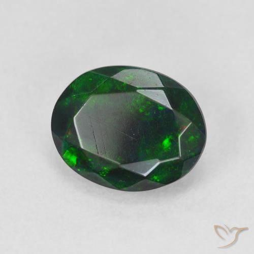 Opale nero Multicolore naturale da 1.55 ct, Ovale, Traslucido