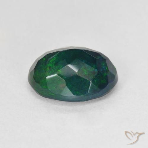 Opale nero Multicolore naturale da 1.55 ct, Ovale, Traslucido