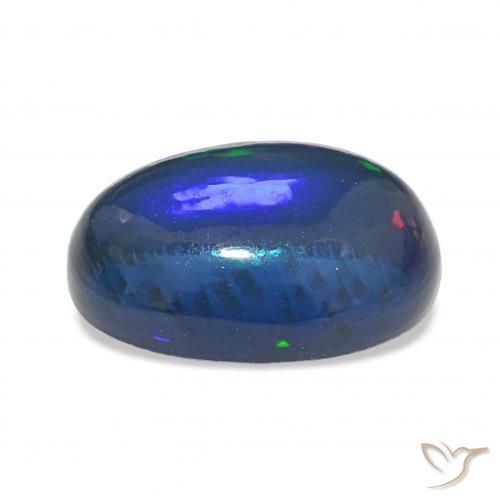 Opale nero Multicolore naturale da 11.03 ct, Ovale, Opaco