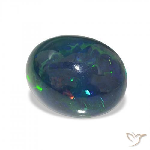 Opale nero Multicolore naturale da 4.03 ct, Ovale, Opaco