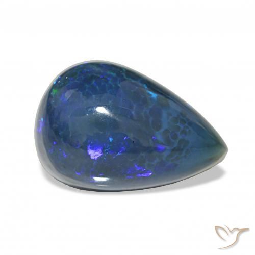 Opale nero Multicolore naturale da 9.45 ct, Forma a pera, Opaco