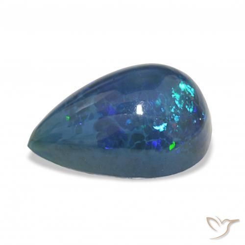 Opale nero Multicolore naturale da 9.45 ct, Forma a pera, Opaco