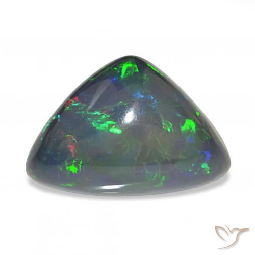 9.16ct Multicolore Opale nero Pietre preziose, Taglio trillion, Opaco