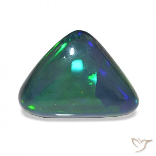 6.92ct Multicolore Opale nero, Taglio trillion, Opaco