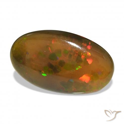 Opale nero Multicolore naturale da 12.20 ct, Ovale, Opaco
