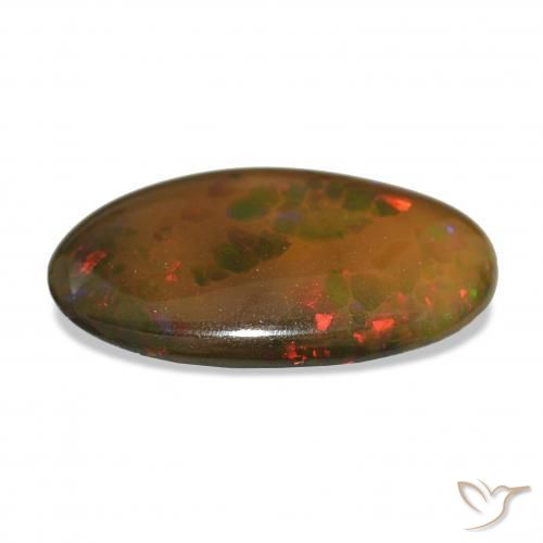 Opale nero Multicolore naturale da 12.20 ct, Ovale, Opaco