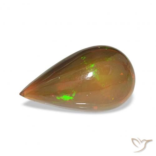 4.12ct Multicolore Opale nero, Forma a pera, Opaco