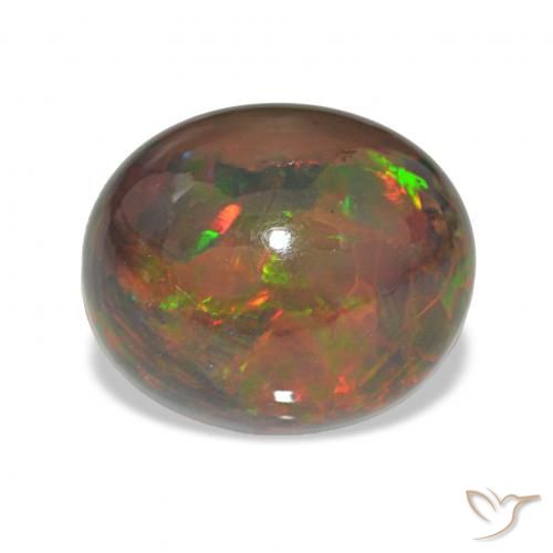 4.98ct Multicolore Opale nero, Ovale, Opaco