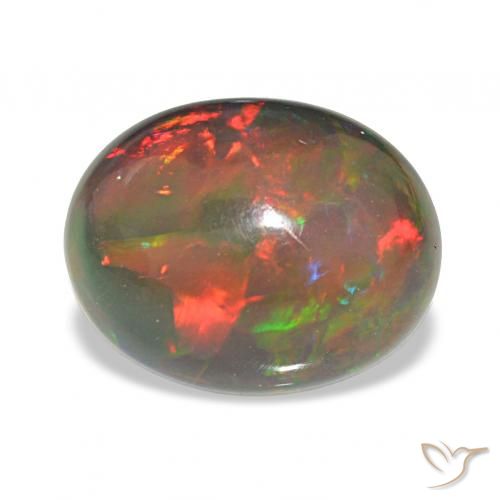 2.90ct Multicolore Opale nero, Ovale, Opaco
