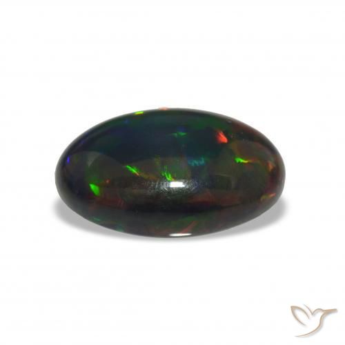 Opale nero Multicolore naturale da 8.61 ct, Ovale, Opaco