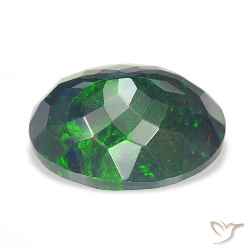 Opale nero Multicolore naturale da 5.15 ct, Ovale, Opaco