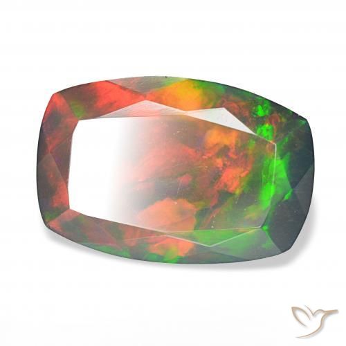 Opale nero Multicolore naturale da 5.06 ct, Cuscino, Opaco