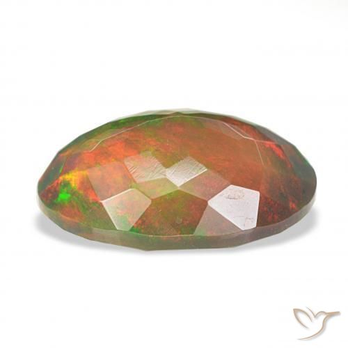 Opale nero Multicolore naturale da 4.04 ct, Ovale, Opaco