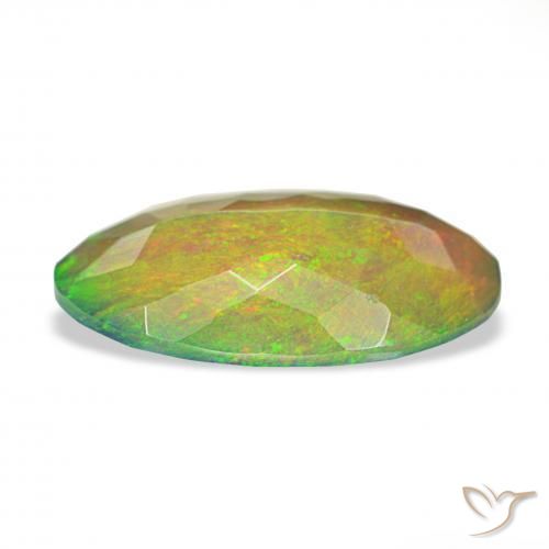 Opale nero Multicolore naturale da 2.66 ct, Ovale, Opaco