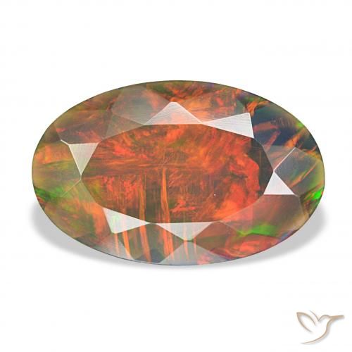 2.75ct Multicolore Opale nero, Ovale, Opaco
