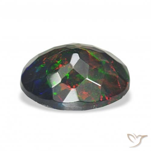 Opale nero Multicolore naturale da 2.11 ct, Ovale, Opaco