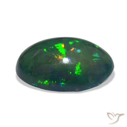 Opale nero Multicolore naturale da 2.90 ct, Ovale, Trasparente