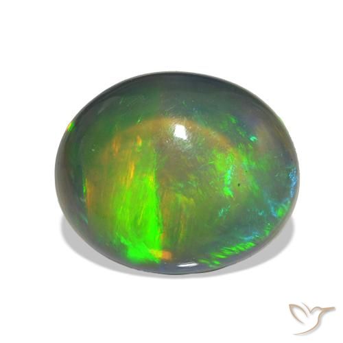2.59ct Multicolore Opale nero, Ovale, Trasparente
