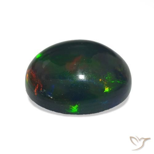 Opale nero Multicolore naturale da 2.29 ct, Ovale, Opaco