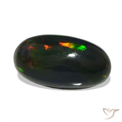Opale nero Multicolore naturale da 2.19 ct, Ovale, Opaco