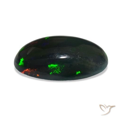 Opale nero Multicolore naturale da 2.19 ct, Ovale, Opaco