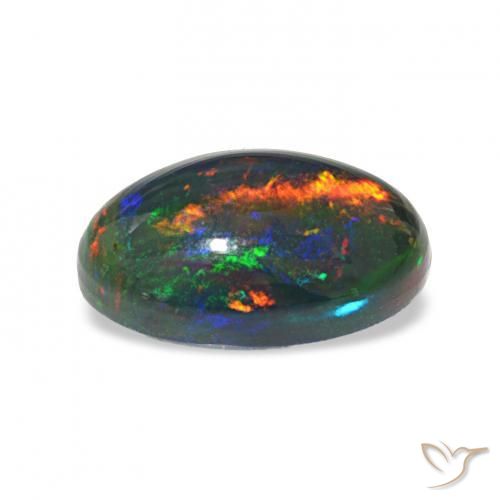 Opale nero Multicolore naturale da 2.13 ct, Ovale, Opaco