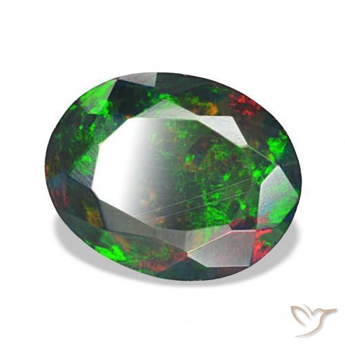 Opale nero Multicolore naturale da 2.12 ct, Ovale, Opaco
