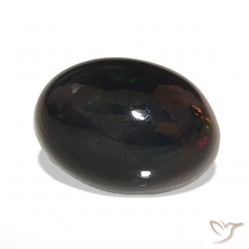 Opale nero Multicolore naturale da 5.61 ct, Ovale, Opaco
