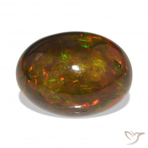 17.49ct Multicolore Opale nero, Ovale, Opaco