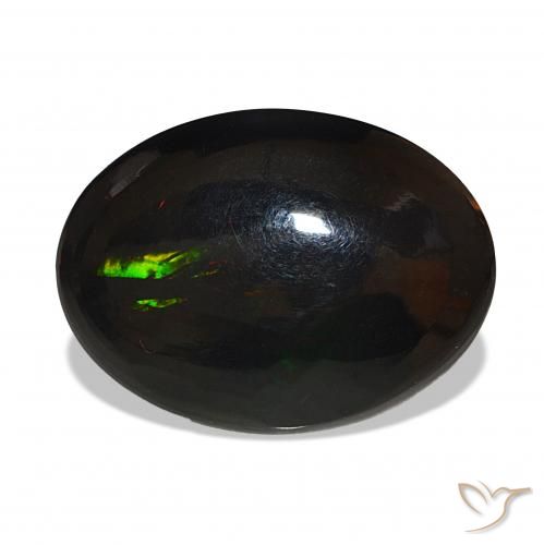 Opale nero Multicolore naturale da 8.91 ct, Ovale, Opaco