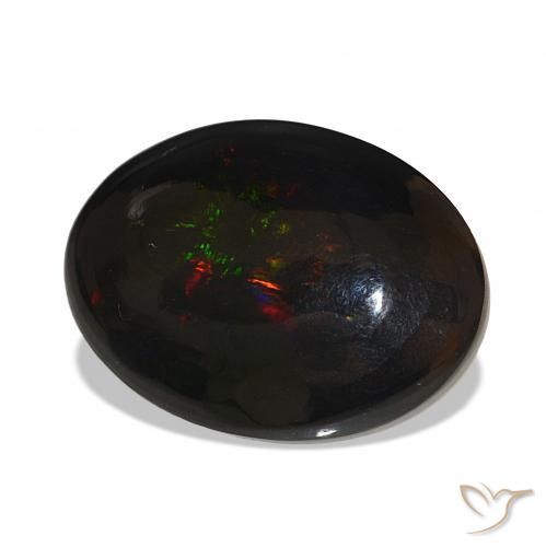 Opale nero Multicolore naturale da 8.91 ct, Ovale, Opaco