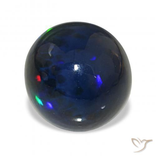 Opale nero Multicolore naturale da 4.26 ct, Rotondo, Opaco