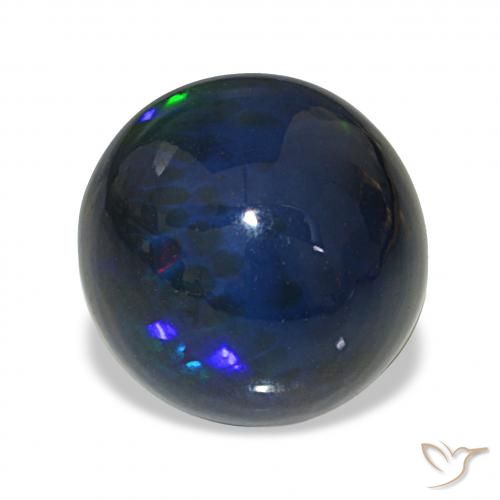 Opale nero Multicolore naturale da 4.26 ct, Rotondo, Opaco