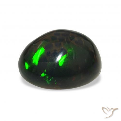 Opale nero Multicolore naturale da 4.67 ct, Ovale, Opaco