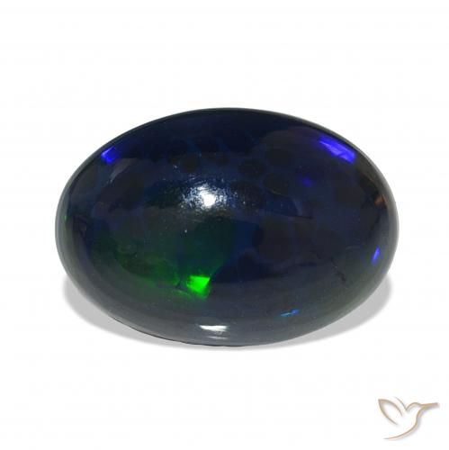 Opale nero Multicolore naturale da 3.16 ct, Ovale, Opaco