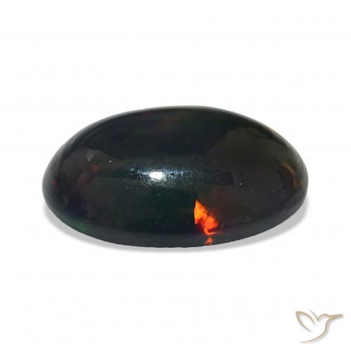 Opale nero Multicolore naturale da 2.37 ct, Ovale, Opaco