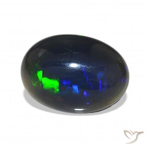 Opale nero Multicolore naturale da 3.79 ct, Ovale, Opaco
