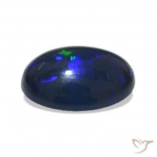 Opale nero Multicolore naturale da 3.79 ct, Ovale, Opaco