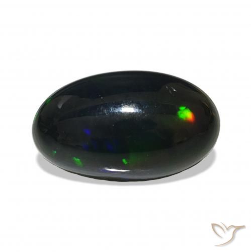 3.00ct Multicolore Opale nero, Ovale, Opaco