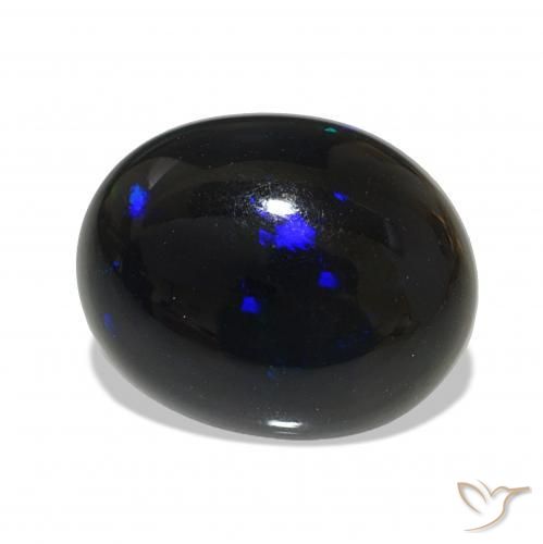 Opale nero Multicolore naturale da 3.38 ct, Ovale, Opaco