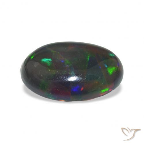 Opale nero Multicolore naturale da 3.30 ct, Taglio ovale, Opaco