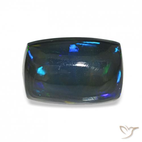 Opale nero Multicolore naturale da 2.77 ct, Cuscino, Trasparente