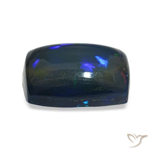 Opale nero Multicolore naturale da 2.77 ct, Cuscino, Trasparente