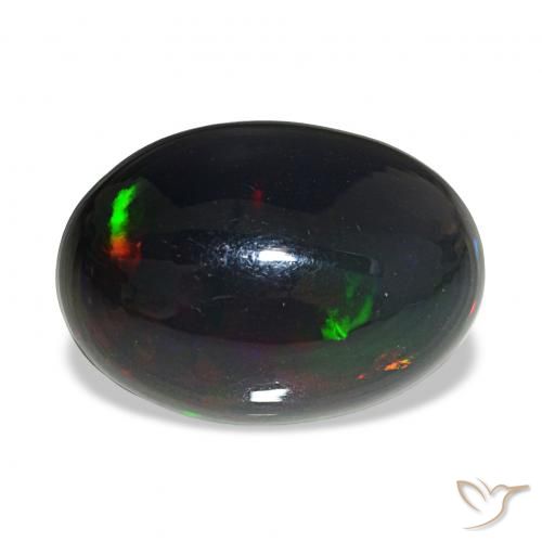 3.41ct Multicolore Opale nero, Ovale, Opaco