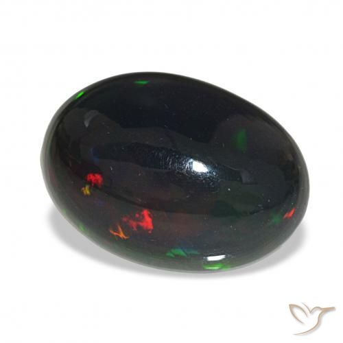 Opale nero Multicolore naturale da 3.41 ct, Taglio ovale, Opaco