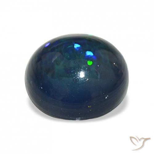 Opale nero Multicolore naturale da 3.72 ct, Rotondo, Traslucido