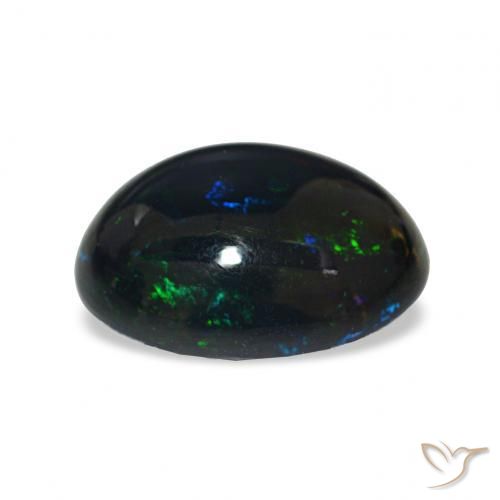Opale nero Multicolore naturale da 2.44 ct, Taglio ovale, Opaco